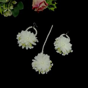 white  floral baliya tikka